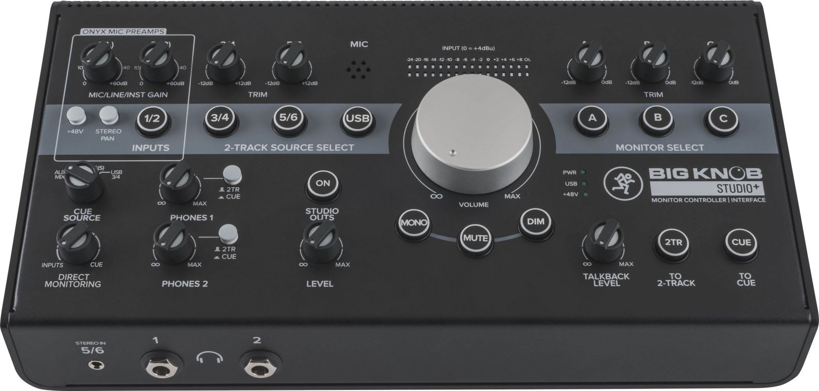 Mackie Big Knob audio interface in the studio