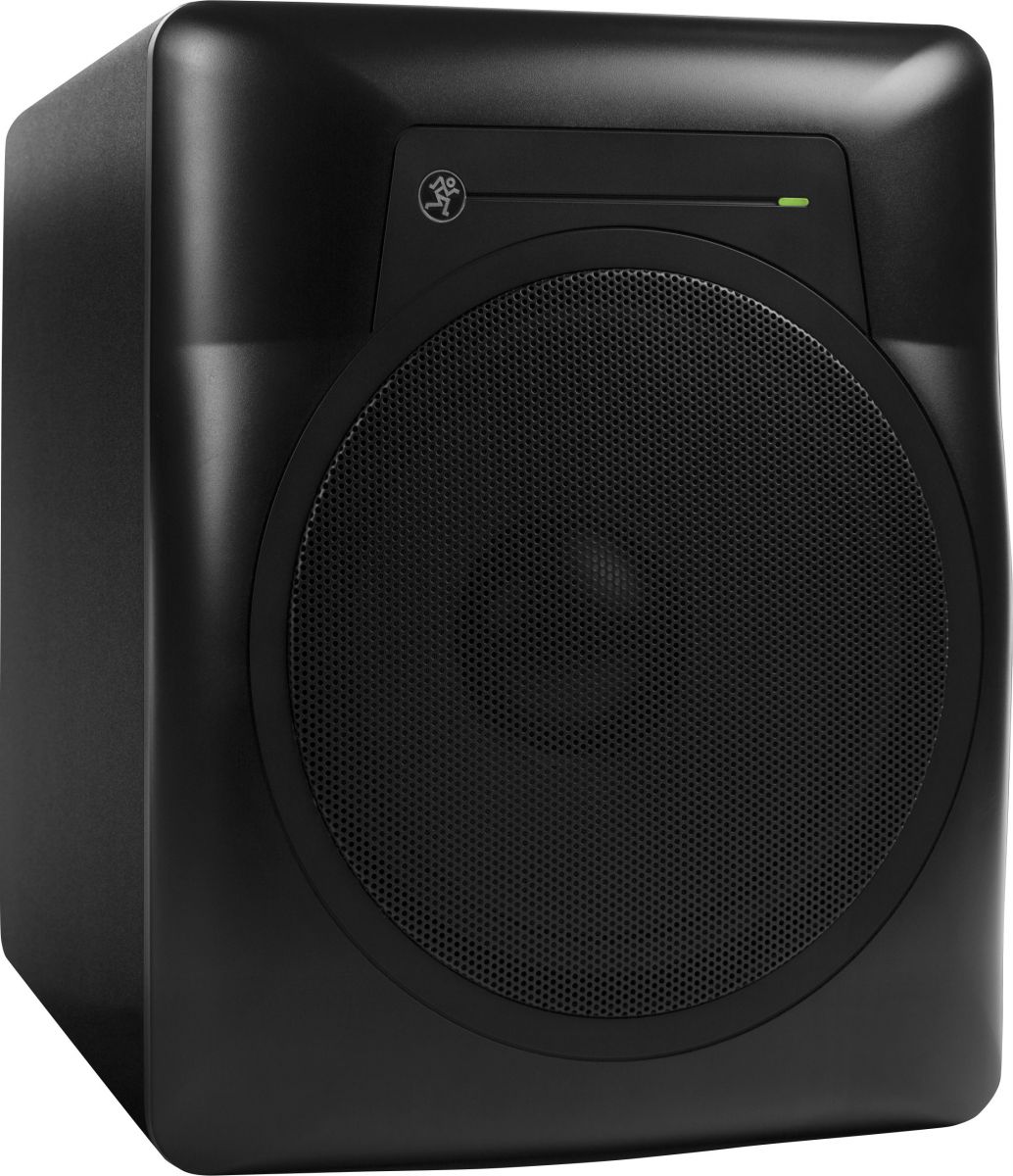 Mackie MRS10 studio subwoofer in the studio
