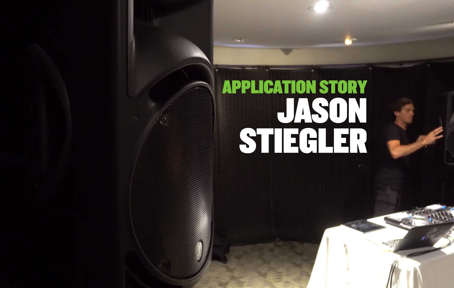 Mackie SRM 450 Lautsprecher SRM1550 Subwoofer DL32R Mischpult mit Jason Stiegler